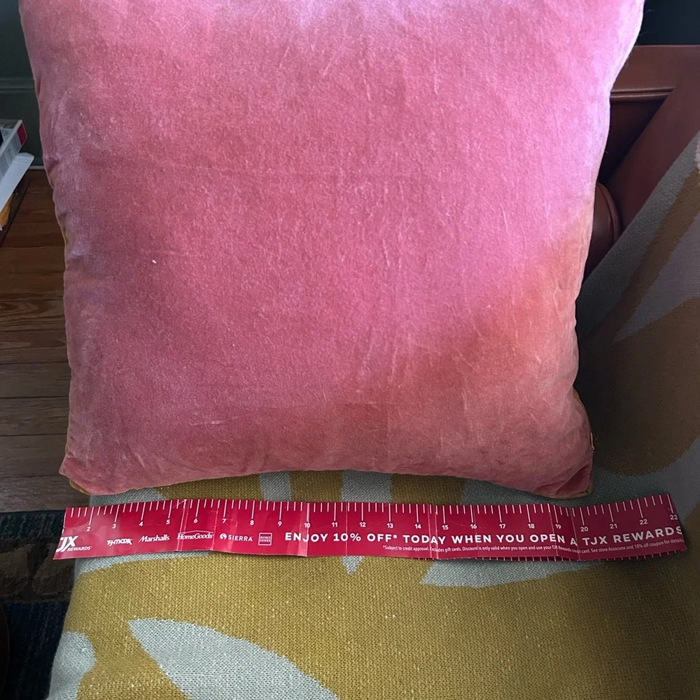 Creative Co-Op Pink Velvet Accent Pillow - Picture 6 of 6